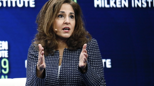 Neera Tanden, president and chief executive officer of the Center for American Progress, speaks during the Milken Institute Global Conference in Beverly Hills, California, U.S., on Tuesday, April 30, 2019. The conference brings together leaders in business, government, technology, philanthropy, academia, and the media to discuss actionable and collaborative solutions to some of the most important questions of our time.