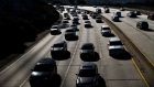 Traffic travels on Highway 101 in San Francisco, California, U.S., on Wednesday, Nov. 25, 2020. The U.S. Centers for Disease Control and Prevention issued a travel advisory last Thursday urging people to skip Thanksgiving travel and celebrate only with those in their households, and after the U.S. recorded over 1 million new cases in just the first 10 days of November. Photographer: David Paul Morris/Bloomberg