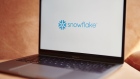 Snowflake Inc. signage is displayed on a laptop computer in an arranged photograph taken in the Brooklyn borough of New York, U.S., on Wednesday, Sept. 16, 2020. Snowflake Inc. soared in a euphoric stock-market debut that transformed the eight-year-old software company into business valued at about $72 billion. Photographer: Gabby Jones/Bloomberg