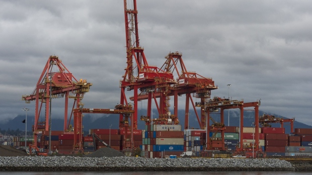 Containers at the Port of Vancouver in Vancouver, British Columbia, Canada, on Friday, Nov. 27, 2020.
