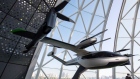A model of the Uber S-A1 Air Taxi. Photographer: SeongJoon Cho/Bloomberg