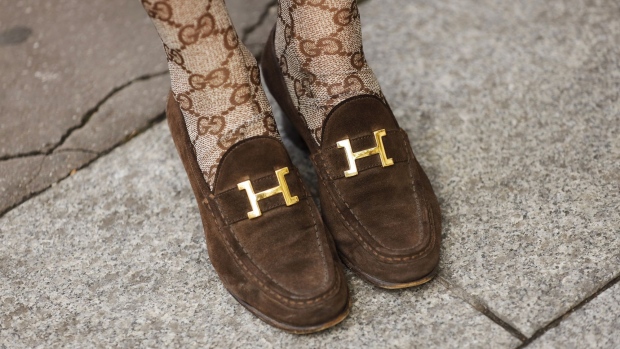 Hermès loafers TKTKTK info TKTKTKT. Photographer: Hanna Lassen/Getty Images Europe