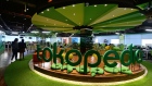 The PT Tokopedia logo at the company's offices in Jakarta, Indonesia.
