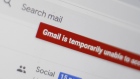 An error message on the Gmail.com homepage in London, England, U.K., on Monday, Dec. 14, 2020. Services from Alphabet Inc. are experiencing widespread outages around the world, preventing people from accessing Gmail, YouTube and other products.