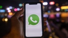 The Facebook Inc. WhatsApp app is arranged for a photograph on a smartphone in Hong Kong, China, on Tuesday, July 7, 2020. Internet giants from Facebook Inc. to Google and Twitter Inc. say they won’t process user data requests from the Hong Kong government amid concerns that a new security law could criminalize protests.