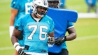 Russell Okung during the Carolina Panthers Training Camp.