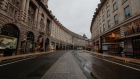 An empty Regent Street in London, U.K., on Monday, Dec. 21, 2020. More than 16 million Britons are now required to stay at home as a lockdown came into force Sunday in London and southeast England, part of Boris Johnson’s attempt to control a fast-spreading new strain of the coronavirus. Photographer: Jason Alden/Bloomberg
