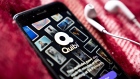 The Quibi short-form mobile video service application is displayed on a smartphone in an arranged photograph taken in Arlington, Virginia.