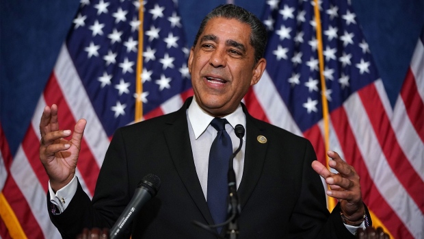 WASHINGTON, DC - OCTOBER 25: Rep. Adriano Espaillat (R-NY) speaks during a news conference with fellow Democrats, 'Dreamers' and university presidents and chancellors to call for passage of the Dream Act at the U.S. Capitol October 25, 2017 in Washington, DC. President Donald Trump said he will end the Deferred Action for Childhood Arrivals program (DACA) and has asked Congress to find a solution for the status of the beneficiaries of the program, called 'Dreamers.' (Photo by Chip Somodevilla/Getty Images)