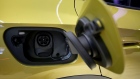 The charging point on a Volkswagen AG (VW) ID.4 electric automobile at the VW headquarters in Wolfsburg, Germany, on Monday, Oct. 26, 2020. VW reports third quarter earnings on Oct 29.