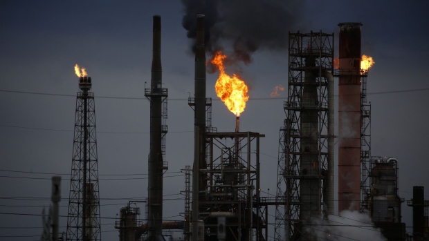 The Aramco-owned Motiva refinery in Texas produced of 5.4 million tons of carbon in 2019. These emissions aren’t included in Aramco’s carbon report for the year. Photographer: Luke Sharrett/Bloomberg
