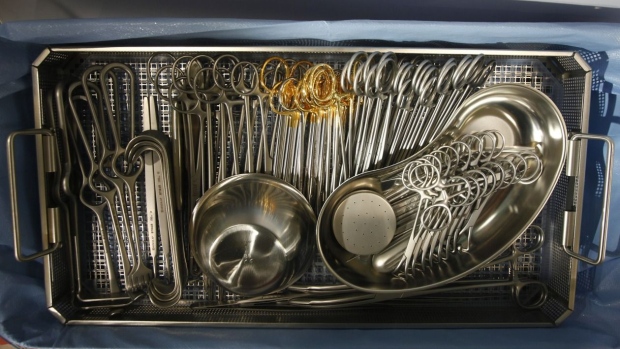 Surgical tools are seen on display in Germany. Photographer: Bloomberg Creative Photos/Bloomberg