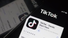 The download page for ByteDance Ltd.'s TikTok app is arranged for a photograph on a smartphone in Sydney, New South Wales, Australia, on Monday, Sept. 14, 2020.