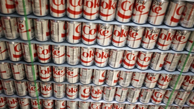 A pallet of Coca-Cola Co. Diet Coke
