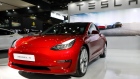 A Tesla Inc. Model 3 electric vehicle stands on display during the press day of the Seoul Motor Show in Goyang, South Korea, on Thursday, March 28, 2019.