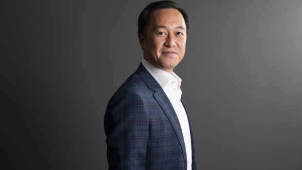 Jeff Chen, chief strategy officer of WeDoctor Group, poses for a photograph during the Bloomberg Sooner Than You Think technology summit in Singapore, on Thursday, Sept. 6, 2018. WeDoctor may expand its services in parts of Asia in the mid term, including Hong Kong, Southeast Asia and the Greater Bay area, Chen said.