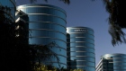 Oracle headquarters stands in Redwood City, California.