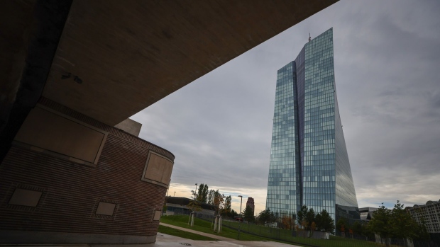 The European Central Bank (ECB) headquarters in Frankfurt, Germany, on Wednesday, Oct. 21, 2020. A push for a ECB green lending program to help the fight against climate change has run into skepticism despite attracting the interest of President Christine Lagarde.