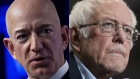 Jeff Bezos and Bernie Sanders