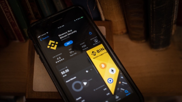The Binance Exchange application for download in the Apple Inc. App Store on a smartphone arranged in Dobbs Ferry, New York. Photographer: Tiffany Hagler-Geard/Bloomberg