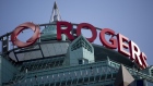 Signage is displayed at Rogers Communications Inc. headquarters in Toronto.