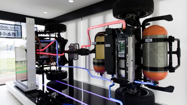 A Hyundai Motor fuel-cell electric powertrain system.