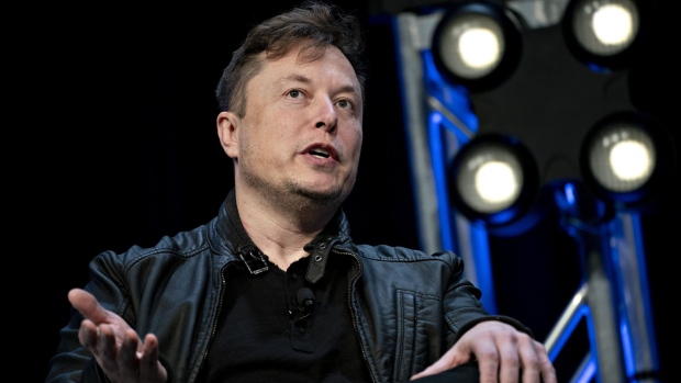 Elon Musk, founder of SpaceX and chief executive officer of Tesla Inc., speaks during a discussion at the Satellite 2020 Conference in Washington, D.C., U.S., on Monday, March 9, 2020. Photographer: Andrew Harrer/Bloomberg