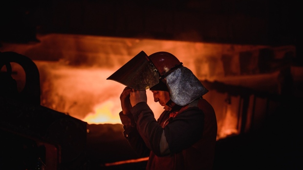 A worker prepares to work on the blast furnace at the Liberty Steel plant in Galati, Romania, on Tuesday, Dec. 3, 2019. British tycoon Sanjeev Gupta’s Liberty Steel plans to weather the trade war threat to its steel business by pumping money into the European plants it recently bought from ArcelorMittal. Photographer: Ioana Epure/Bloomberg