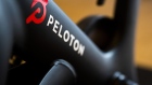 A Peloton Interactive Inc. logo on a stationary bike at the company's showroom in Dedham, Massachusetts, U.S., on Wednesday, Feb. 3, 2021. Peloton Interactive Inc. is scheduled to release earnings figures on February 4. Photographer: Adam Glanzman/Bloomberg