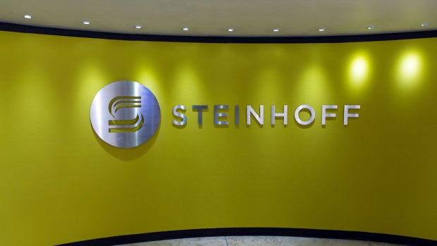 A company sign stands inside the Steinhoff International Holdings NV company headquarters in Stellenbosch, South Africa, on Monday, May 14, 2018. Until December, Heather Sonn was running a small investment firm in Cape Town. Then an accounting scandal erupted at Steinhoff and she was tapped to chair the board. Photographer: Dwayne Senior/Bloomberg