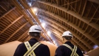 Employees stand in a storage barn at the Nutrien Ltd. Cory potash facility in Saskatoon, Saskatchewan, Canada, on Monday, Aug. 12, 2019. Nutrien sees potash consumption though 2023 rising faster than demand for the two other main types of fertilizer and said that demand may reach 75.5 million tons a year. Photographer: James MacDonald/Bloomberg