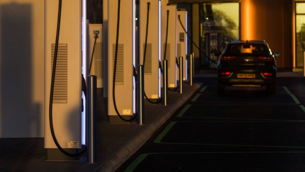 Electric vehicle charging points in Braintree, U.K.