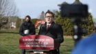 Jonathan Wilkinson, Canada's environment and climate change minister, speaks during a news conference at the Ornamental Gardens in Ottawa, Ontario, Canada, on Thursday, Nov. 19, 2020. Prime Minister Justin Trudeau's government introduced legislation setting emissions reduction targets for Canada to achieve its net-zero pledge by 2050.