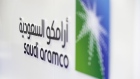 A Saudi Aramco logo sits on display during the Abu Dhabi International Petroleum Exhibition & Conference (ADIPEC) in Abu Dhabi, United Arab Emirates, on Tuesday, Nov. 13, 2018.