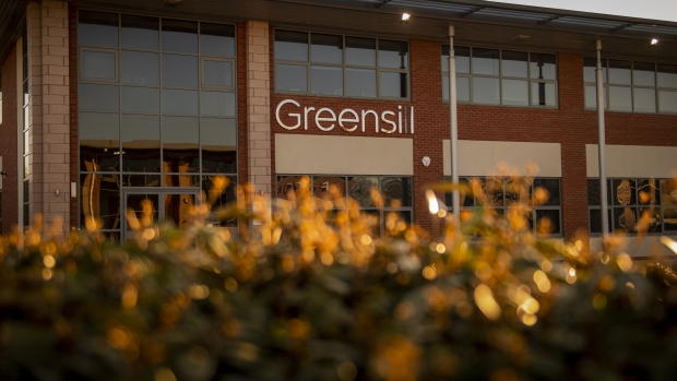 A logo displayed on the offices of Greensill Capital (U.K.) Ltd. in the Daresbury Park business estate near Warrington, U.K., on Thursday, April 15, 2021. Critics have accused the ruling Conservative party of "sleaze" and called for an overhaul of the U.K.'s lobbying rules after it emerged former premier David Cameron lobbied ministers on behalf of the now insolvent finance firm Greensill Capital. Photographer: Anthony Devlin/Bloomberg