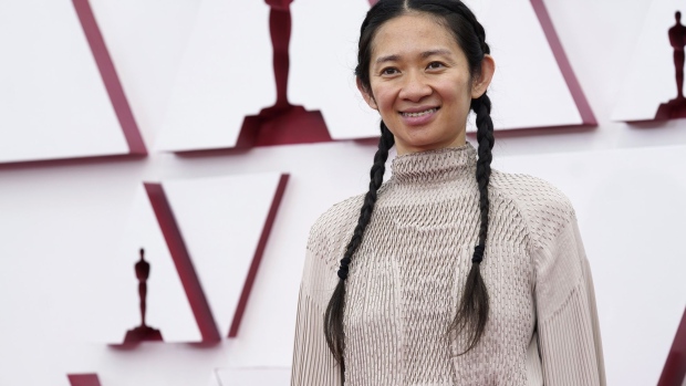 Chloe Zhao at the 93rd Annual Academy Awards on April 25.