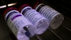 Vials of the AstraZeneca Plc Covid-19 vaccine in a refrigerator at the Nowon District public health center in Seoul, South Korea.