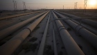 Oil pipelines run through the Juaymah Tank Farm in Saudi Aramco's Ras Tanura oil refinery and oil terminal in Ras Tanura, Saudi Arabia.