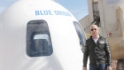 Jeff Bezos at the unveiling of the Blue Origin New Shepard system on April 5. Photographer: Matthew Staver/Bloomberg