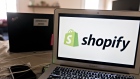 The Shopify Inc. logo is displayed on a laptop computer in an arranged photograph taken in Arlington, Virginia, U.S., on Thursday, April 23, 2020. Shopify's C$38 billion ($27 billion) stock-market gain since the beginning of the year has some analysts calling a time out as the e-commerce services provider has surged 61% to a market value of C$97 billion. Photographer: Andrew Harrer/Bloomberg
