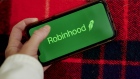 The logo for Robinhood on a smartphone. Photographer: Gabby Jones/Bloomberg