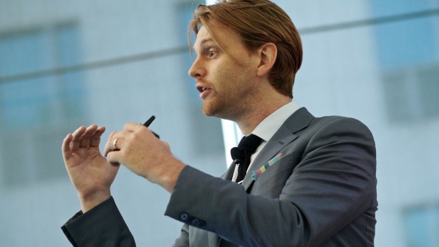 Soren Aandahl, founder and chief investment officer and founder of Blue Orca Capital LLC, speaks during the Sohn Hong Kong Conference in Hong Kong on, Wednesday, May 30, 2018. The conference brings together hedge fund managers and investment professionals to present their investment ideas.
