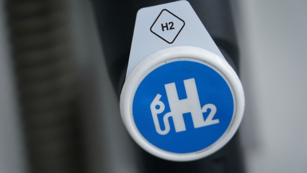 A hydrogen pumping station for hydrogen-powered cars stands on June 10, 2020 in Berlin, Germany. Photographer: Sean Gallup/Getty Images
