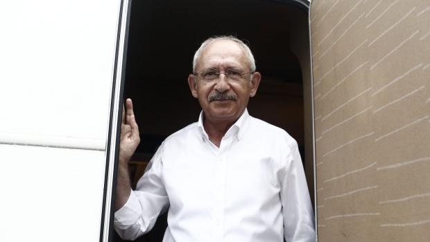 Kemal Kilicdaroglu, leader of the Republican People's Party, also known as CHP, poses for a photograph during a break from the 20th day of a 425-kilometer (265-mile) march in Kocaeli, Turkey, on Tuesday, July 4, 2017. Kilicdaroglu, the 69-year-old head of Turkey’s largest opposition party, is marching to Istanbul from Ankara to protest the jailing of a lawmaker and the erosion of laws under President Recep Tayyip Erdogan.