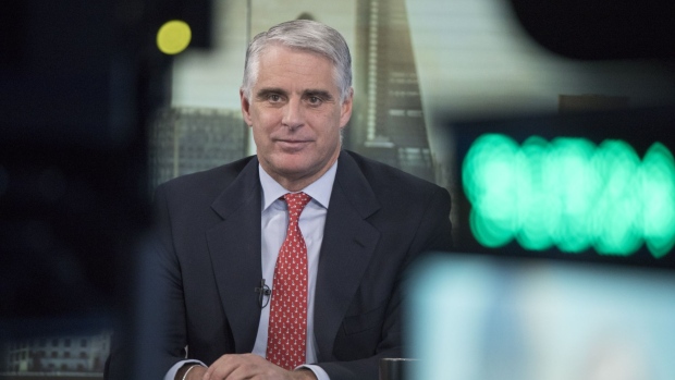Andrea Orcel, investment bank president of UBS Group AG, pauses during a Bloomberg Television interview in London, U.K., on Friday, Dec. 8, 2017. Orcel, the head of UBS Group AG’s investment bank, said he expects 2018 to be another challenging year for securities firms as the low volatility that has eroded trading income and fees persist. Photographer: Jason Alden/Bloomberg