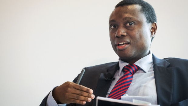 Sim Tshabalala, co-chief executive officer of Standard Bank Group Ltd., speaks during a forum on African energy and innovation at the Newseum in Washington, D.C., U.S., on Monday, Aug. 4, 2014. A two-decade surge in growth in Africa suggests the poorest continent is starting to come to grips with its challenges and has raised the prospect of the "African lions" emulating the "Asian tiger" economies in the 21st century.