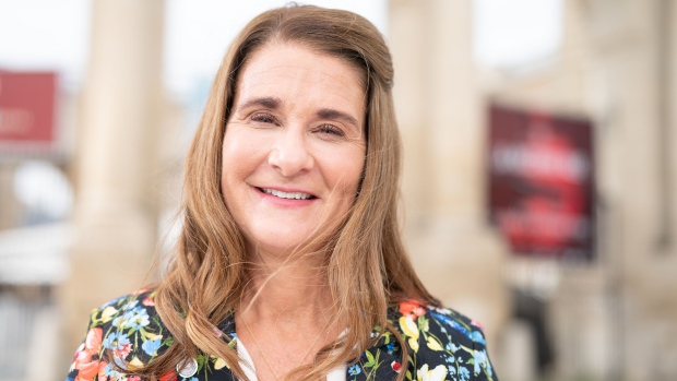 Melinda Gates, co-chair of the Bill and Melinda Gates Foundation, poses for a photograph following a Bloomberg Television interview at the Group of Seven (G-7) finance ministers and central bank governors meeting in Chantilly, France, on Thursday, July 18, 2019. Global finance chiefs found common ground in their fear of Facebook Inc.’s Libra initiative as they met to discuss more contentious issues from digital taxation to the economic outlook.