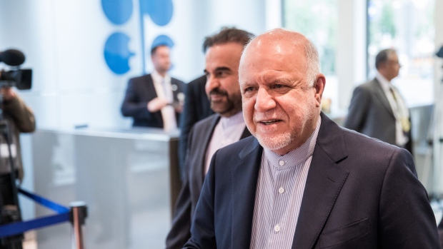 Bijan Namdar Zanganeh, Iran's petroleum minister, arrives for the 172nd Organization of Petroleum Exporting Countries (OPEC) meeting in Vienna, Austria, on Thursday, May 25, 2017. OPEC and its allies were poised to extend their production cuts for another nine months after last year’s agreement failed to clear a global supply glut or deliver a sustainable price recovery. Photographer: Akos Stiller/Bloomberg