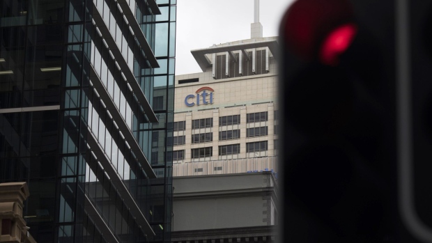 The Citigroup Inc. logo atop a building in Sydney, Australia, on Friday, April 16, 2021. Citigroup plans to exit retail banking in 13 markets across Asia and the Europe, Middle East and Africa region. Photographer: Brent Lewin/Bloomberg