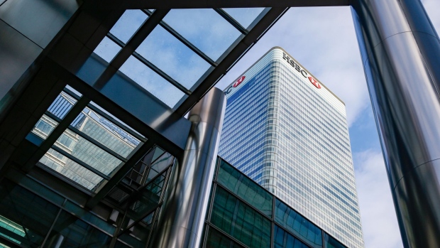 The global headquarters for HSBC Holdings Plc in Canary Wharf financial, business and shopping district, in London, U.K., on Thursday, Jan. 7, 2021. Persimmon Plc, the U.K.’s biggest housebuilder, said the long-term outlook for the country’s housing market remained resilient despite the economic gloom and latest national lockdown.